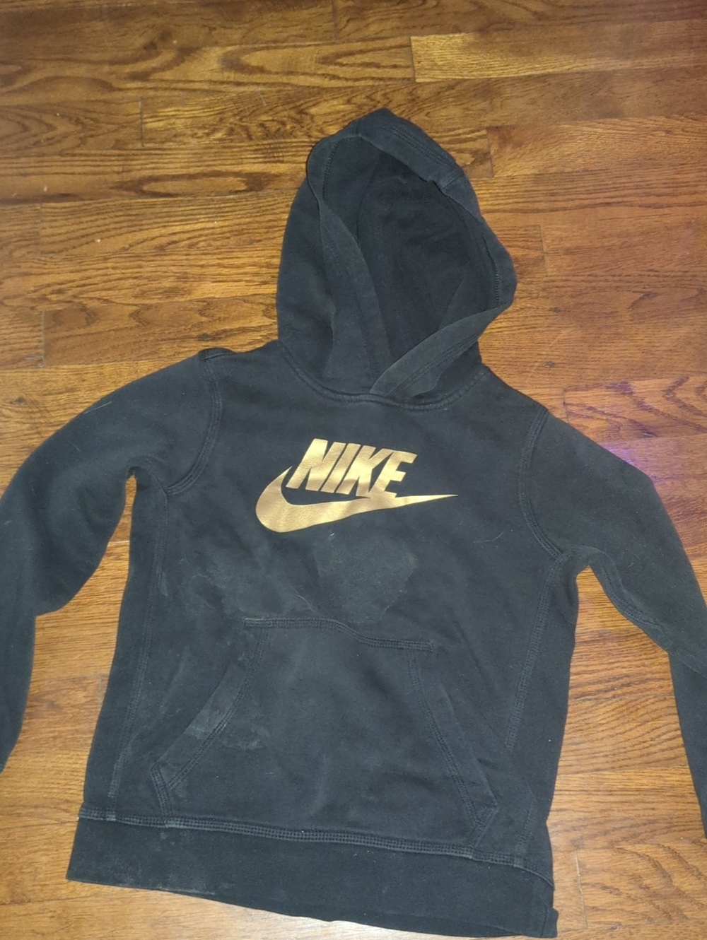 boys black & gold Nike hoodie